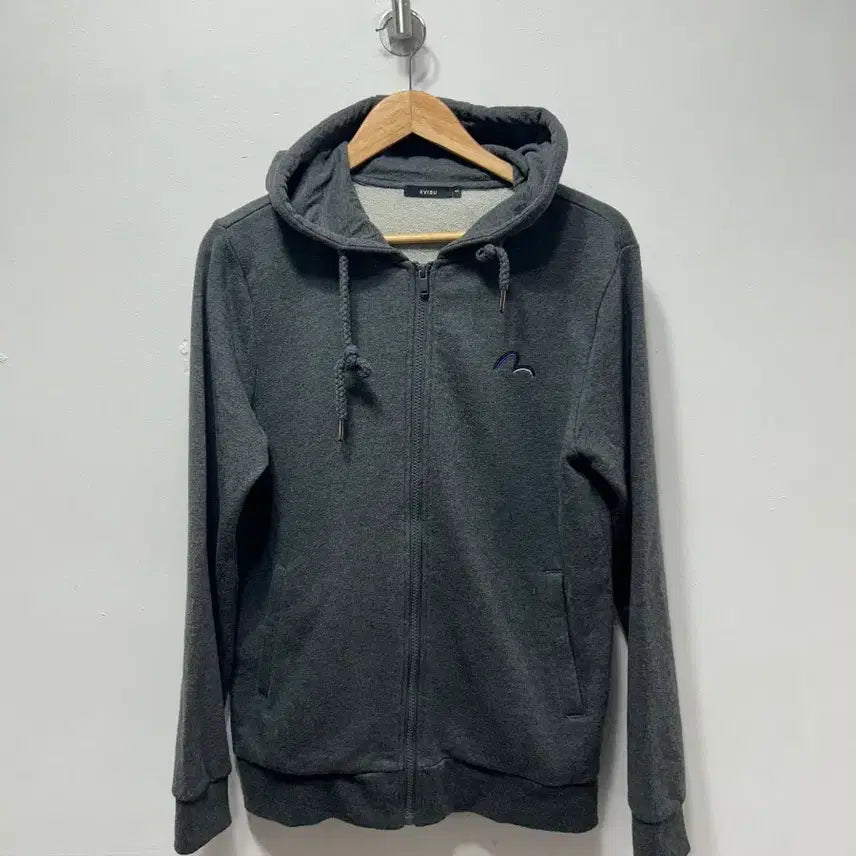 [BUNJANG] Evisu Gray Hoodie Zip-up L / 에비수 그레이 후드집업 L