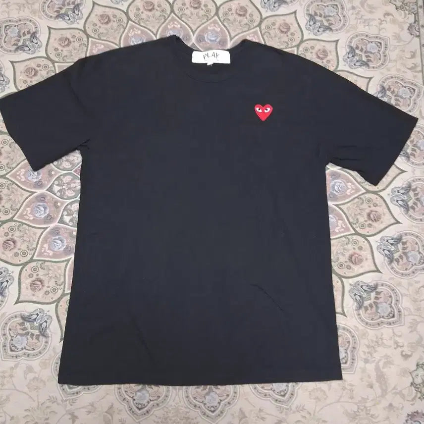 [BUNJANG] Comme des Garçons Play Black Short Sleeve T-Shirt / 꼼데가르송 플레이 검정 반팔 티셔츠