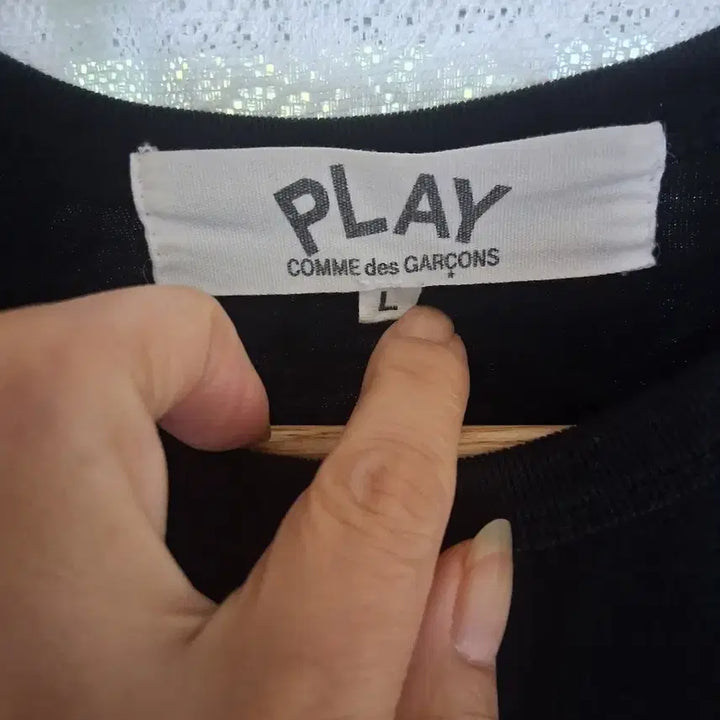 [BUNJANG] Comme des Garçons Play Black Short Sleeve T-Shirt / 꼼데가르송 플레이 검정 반팔 티셔츠