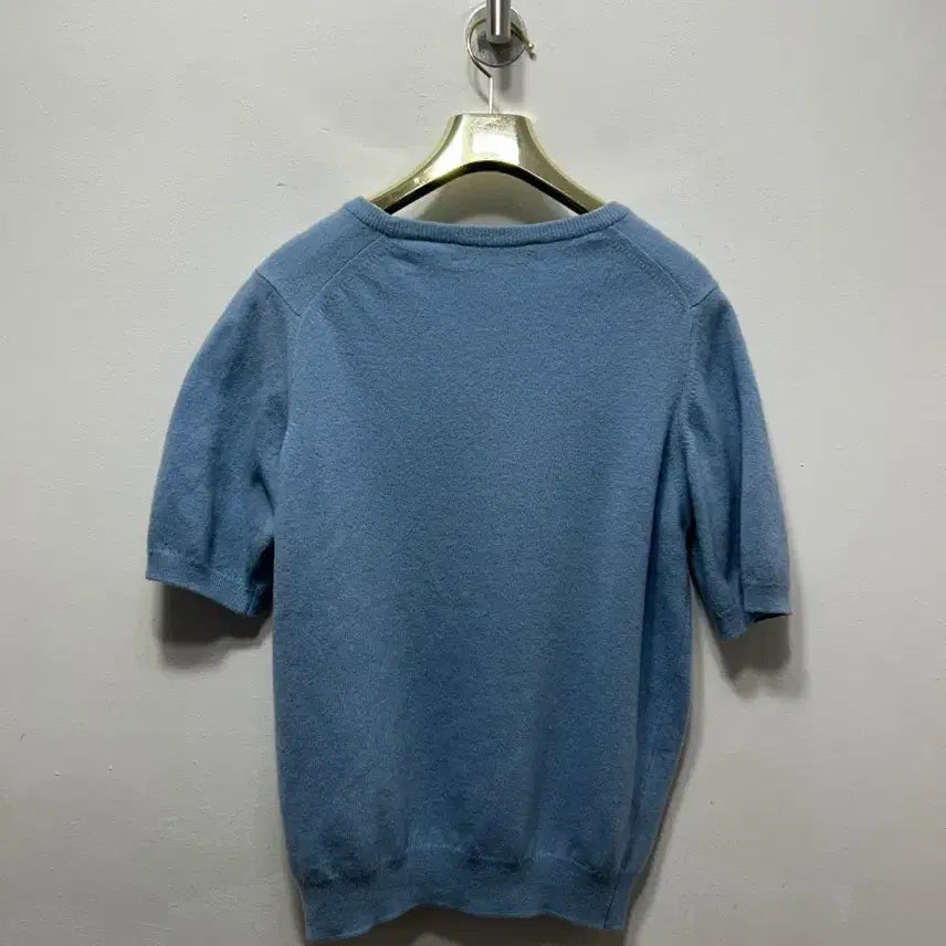 [BUNJANG] Burberry Blue Cashmere Short Sleeve Knit / 버버리 블루 캐시미어 반팔 니트 55