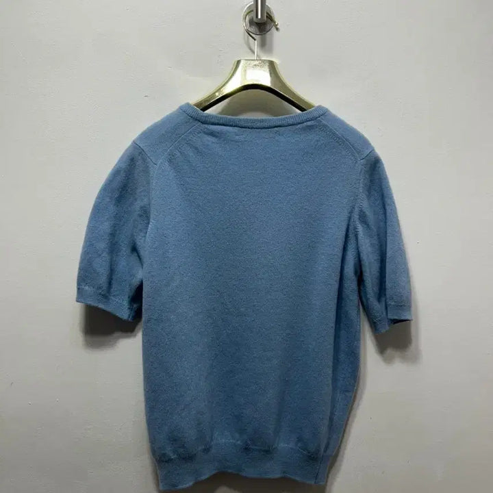 [BUNJANG] Burberry Blue Cashmere Short Sleeve Knit / 버버리 블루 캐시미어 반팔 니트 55