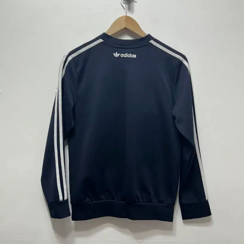 [BUNJANG] Adidas Black Three Stripes Logo Sweatshirt Size S / 아디다스 검정색 삼선 로고 맨투맨 S