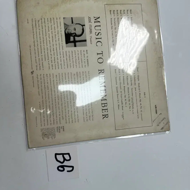 [BUNJANG] José Iturbi Music to Remember RCA Victor Red Seal Mono LP / [LP] 호세 이투르비 Music to Remember RCA 미국