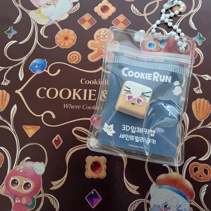 [BUNJANG] Cookie Run Saint Lily Cookie Keycap Keychain / 쿠키런 세인트 릴리 쿠키 키캡 키링