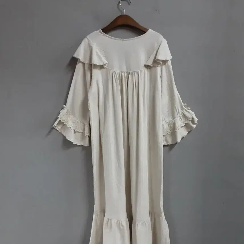 [BUNJANG] Unaluz Ivory Lace Long Dress / unaluz 아이보리 레이스 롱 원피스 free