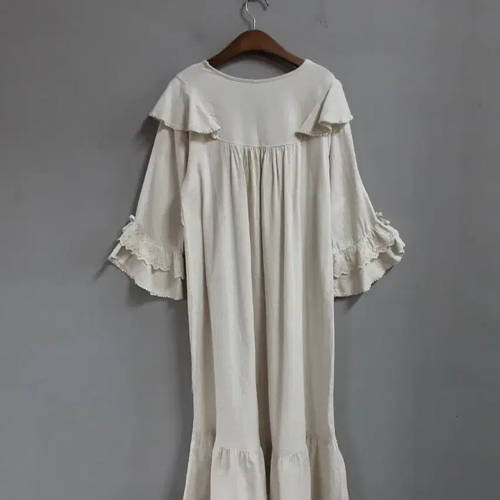 [BUNJANG] Unaluz Ivory Lace Long Dress / unaluz 아이보리 레이스 롱 원피스 free
