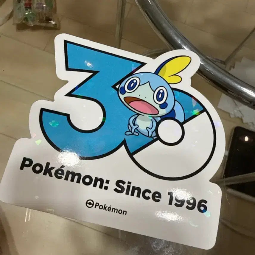 [BUNJANG] Pokemon 30th Anniversary Sticker Wooper / 포켓몬 30주년 스티커 울머기