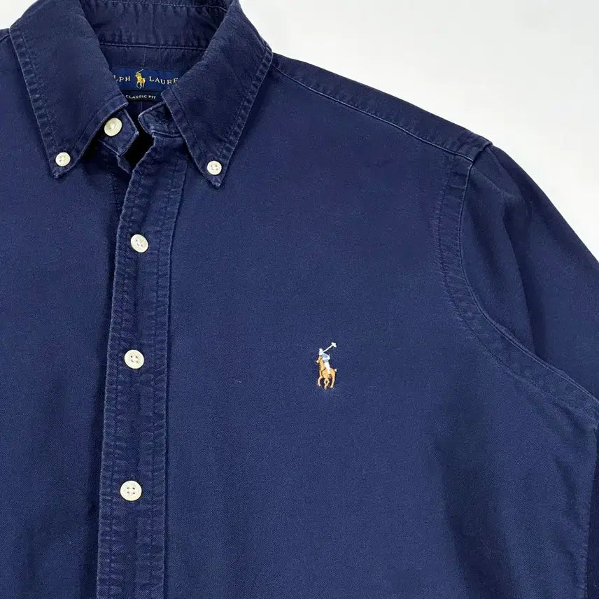 [BUNJANG] Polo Ralph Lauren Classic Fit Oxford Shirt Navy / 폴로 랄프로렌 포니 클래식핏 옥스포드 네이비 셔츠 (실측 M)