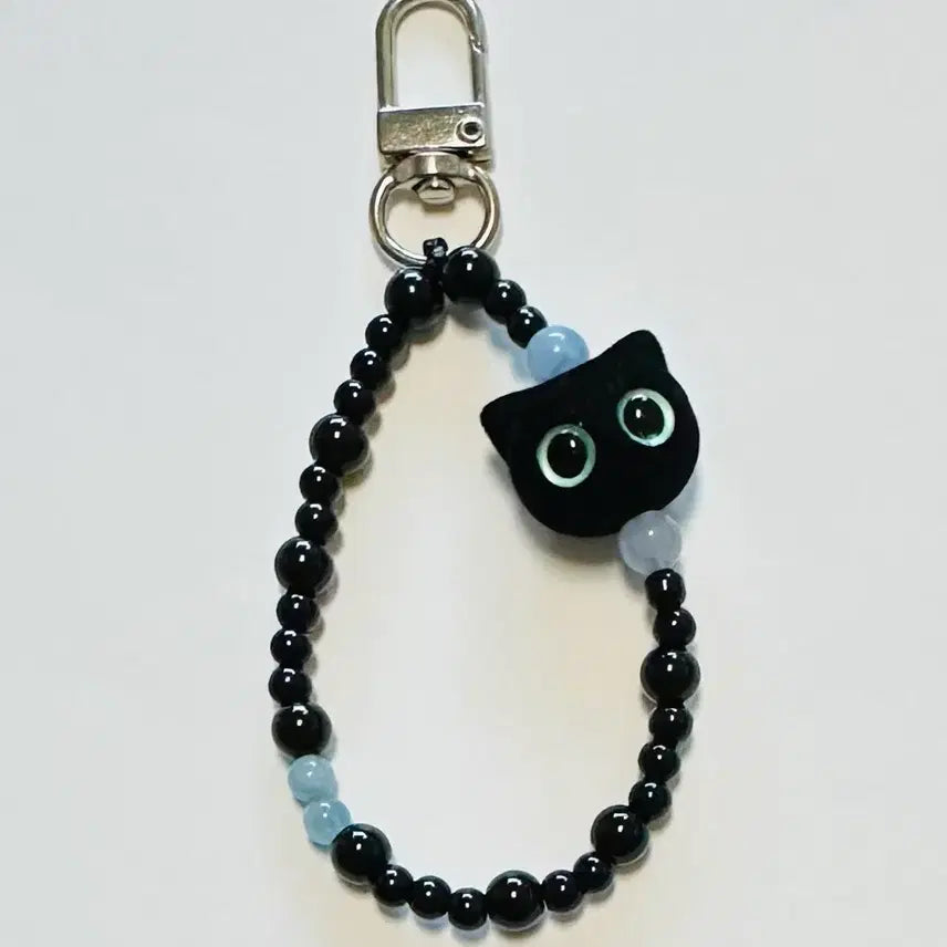 [BUNJANG] Black Cat Beaded Keychain / 깜고 비즈 키링