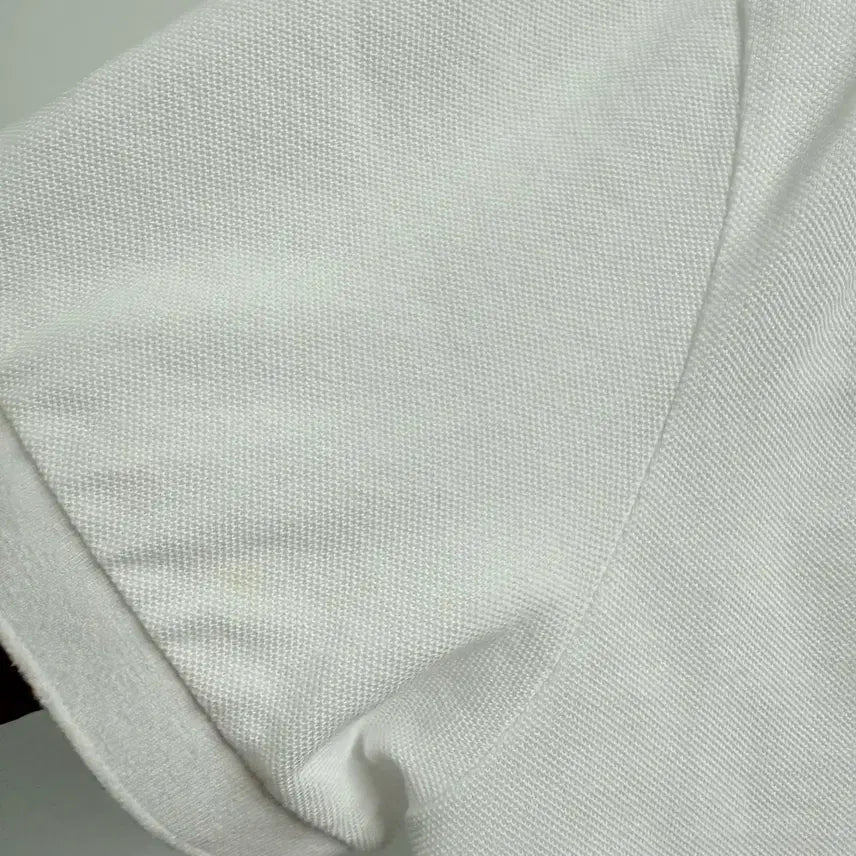 [BUNJANG] Lacoste Pique Small Logo Short Sleeve Polo Shirt - White (L) / 라코스테 피케 스몰 로고 화이트 반팔 폴로티 L