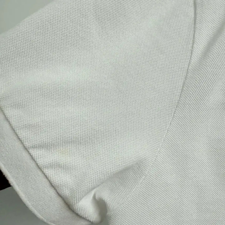 [BUNJANG] Lacoste Pique Small Logo Short Sleeve Polo Shirt - White (L) / 라코스테 피케 스몰 로고 화이트 반팔 폴로티 L