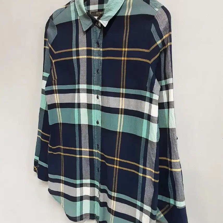 [BUNJANG] BCBG Monogram Check Shirt / BCBG 모노그램 체크 셔츠