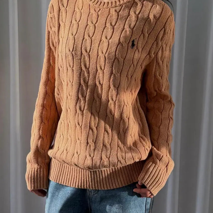 [BUNJANG] Polo Ralph Lauren Cable Knit Sweater - Size S / [S]폴로 랄프로렌 꽈배기 케이블 니트