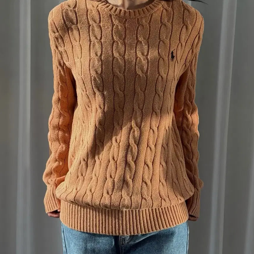 [BUNJANG] Polo Ralph Lauren Cable Knit Sweater - Size S / [S]폴로 랄프로렌 꽈배기 케이블 니트