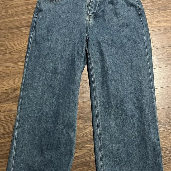 [BUNJANG] Remain Second Wide Denim Pants (Mid-Blue) / 리메인세컨드 와이드 데님 중청 팬츠