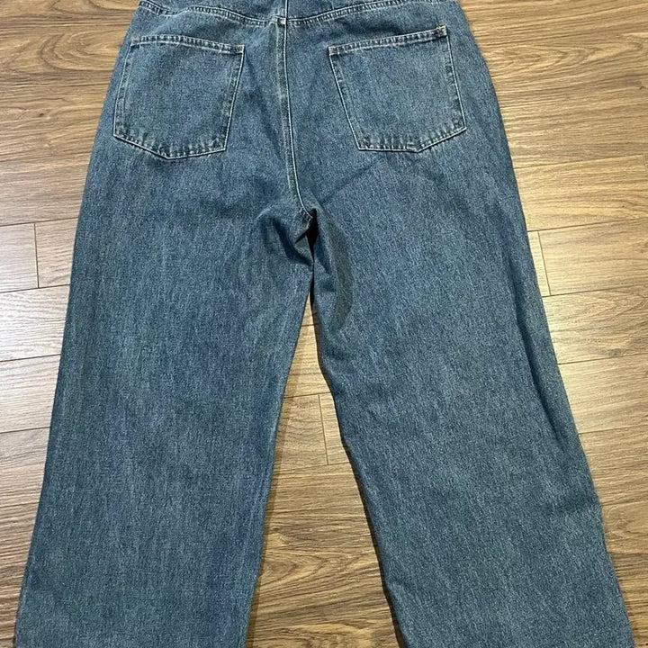 [BUNJANG] Remain Second Wide Denim Pants (Mid-Blue) / 리메인세컨드 와이드 데님 중청 팬츠