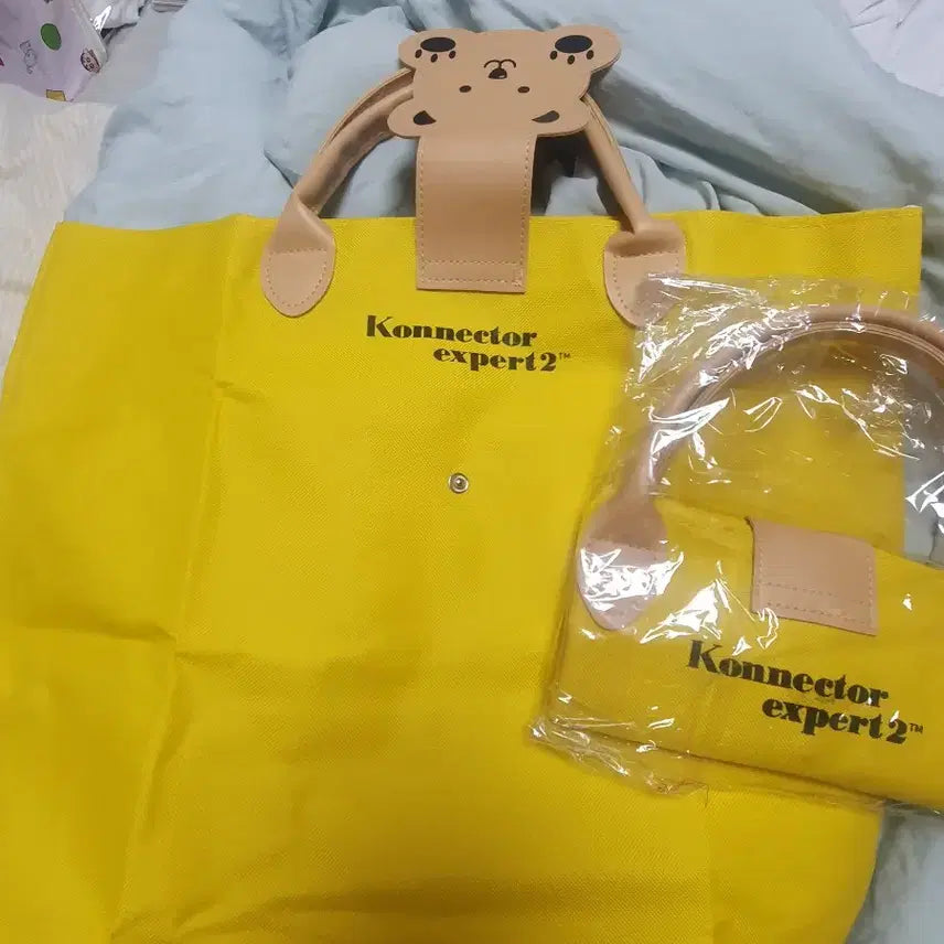 [BUNJANG] Konnector expert2 Yellow Tote Bag / Konnector expert2 노란색 토트백 미개봉 에코백 장바구니