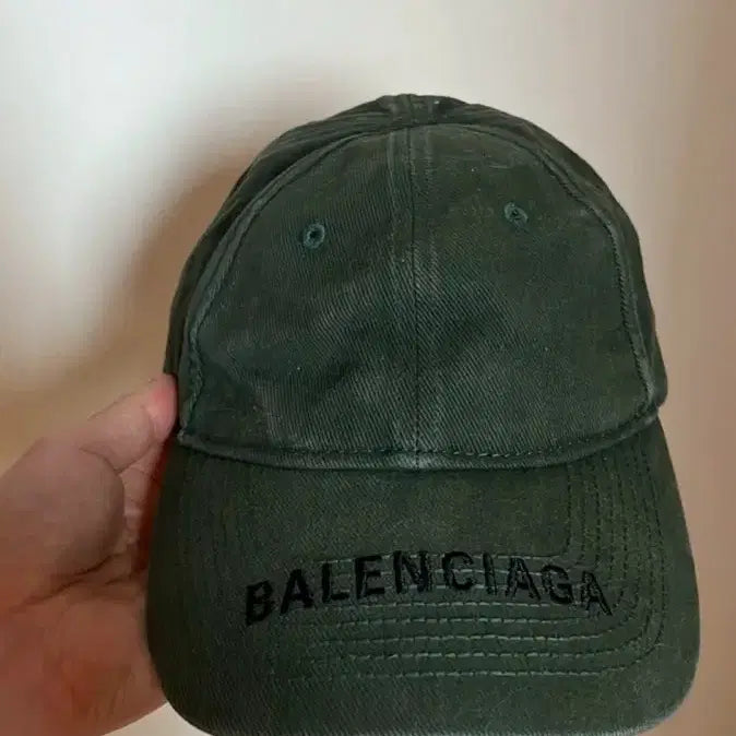 [BUNJANG] Balenciaga Vintage Washed Baseball Cap Khaki / 발렌시아가 빈티지 볼캡 카키