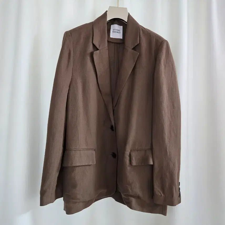[SOLD OUT] 스튜디오톰보이 브라운 린넨 자켓