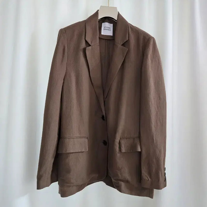 [SOLD OUT] 스튜디오톰보이 브라운 린넨 자켓