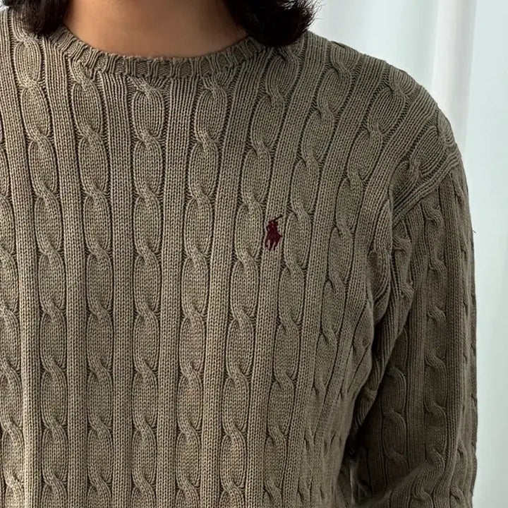 [BUNJANG] Polo Ralph Lauren Cable Knit Sweater / [S-M]폴로 랄프로렌 꽈배기 케이블 니트