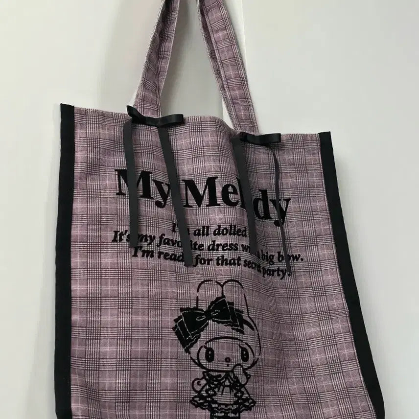 [BUNJANG] Sanrio My Melody Meromero Series Dot Bag Eco Bag / 산리오 마이멜로디 메로쿠로 시리즈 도트백 에코백 가방