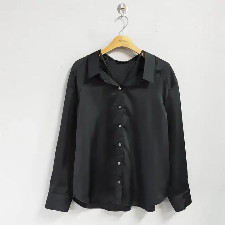 [BUNJANG] 2nd Floor Black Silky Shirt / 2nd Floor 블랙 실키 셔츠 66