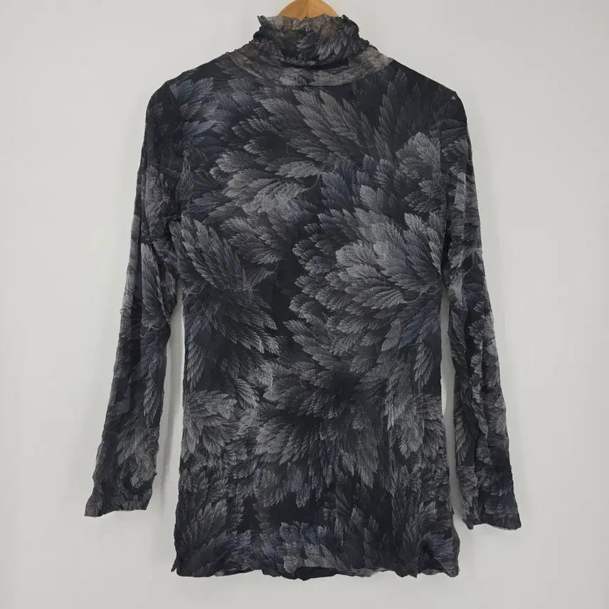 [BUNJANG] Oriental Floral Sheer Mesh High-Neck T-Shirt / oriental floral 시스루 메쉬 하이넥 티셔츠
