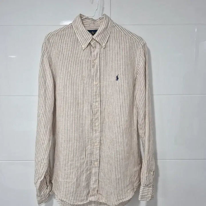 [BUNJANG] Polo Ralph Lauren Striped Wool Shirt / 폴로 랄프로렌 스트라이프 마 남방셔츠 95~100