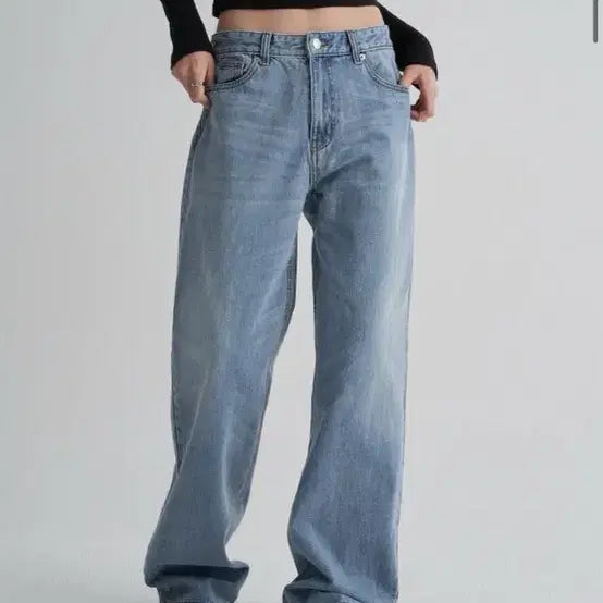 [BUNJANG] 8 Seconds Light Wash Wide Fit Denim Pants Size 76 / 에잇세컨즈 연청 데님 76사이즈