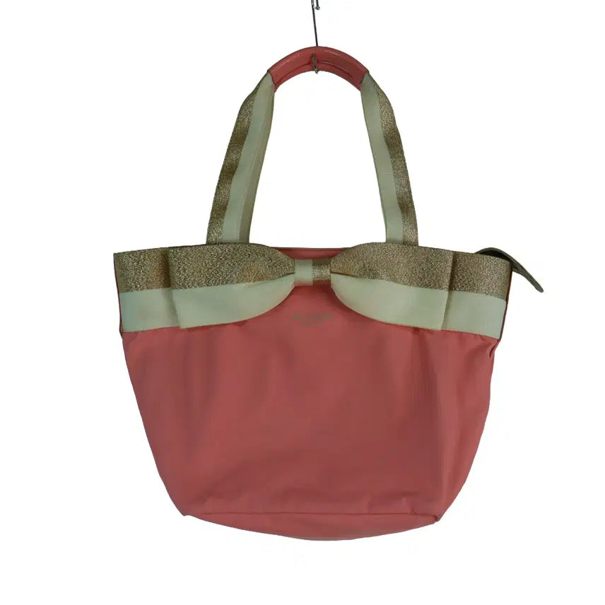 [BUNJANG] Kate Spade Gold Ribbon Tote Bag Pink / 케이트스페이드 Kate Spade 정품 골드리본  토트백  핑크