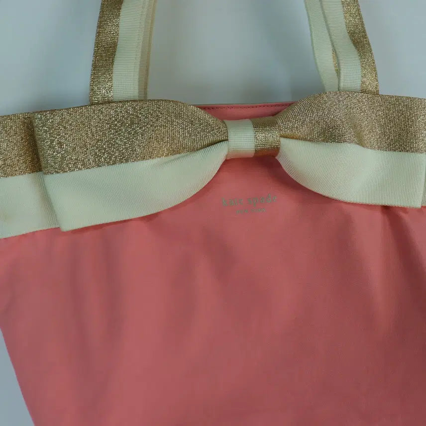 [BUNJANG] Kate Spade Gold Ribbon Tote Bag Pink / 케이트스페이드 Kate Spade 정품 골드리본  토트백  핑크