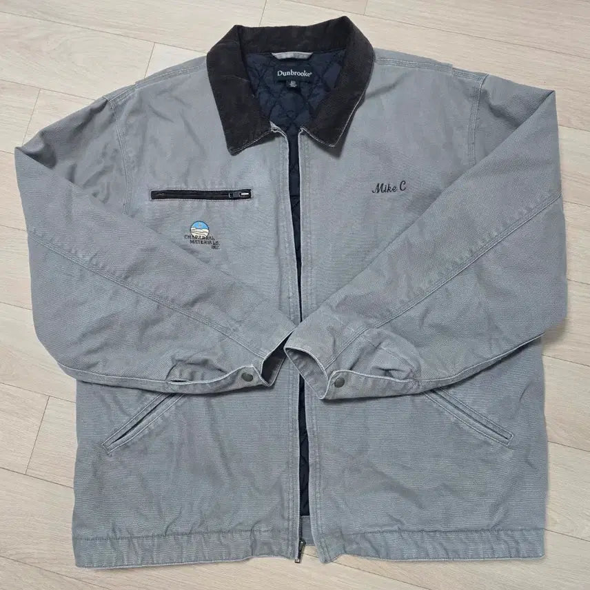 [BUNJANG] Dunbrooke Canvas Work Jacket - Grey XL / Dunbrooke 캔버스 워크자켓 그레이 XL / 코듀로이 칼라