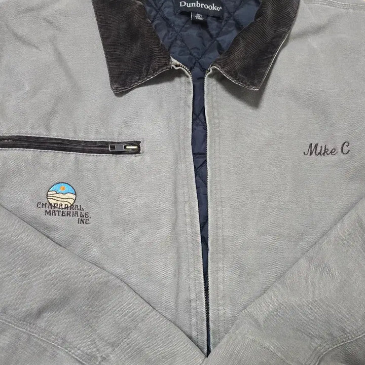 [BUNJANG] Dunbrooke Canvas Work Jacket - Grey XL / Dunbrooke 캔버스 워크자켓 그레이 XL / 코듀로이 칼라