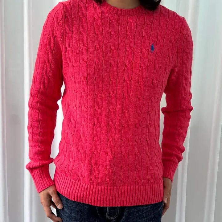 [BUNJANG] Polo Ralph Lauren Cable Knit Sweater M / [M]폴로 랄프로렌 꽈배기 케이블 니트