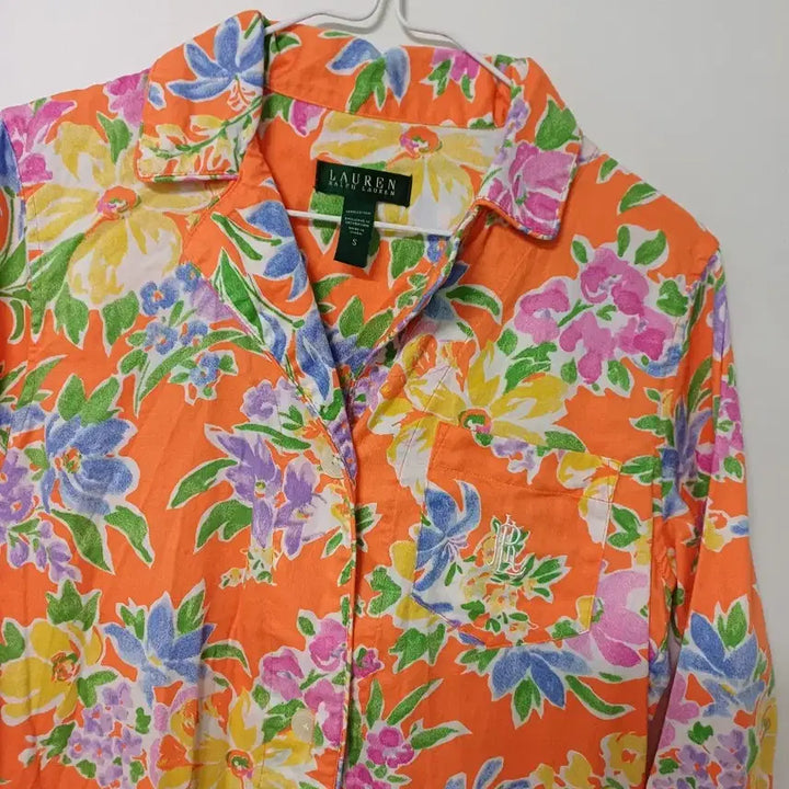 [BUNJANG] Lauren Ralph Lauren Floral Pajama Shirt / 여성 로렌 랄프로렌 플라워 잠옷셔츠 (새상품급.오버핏85.90)