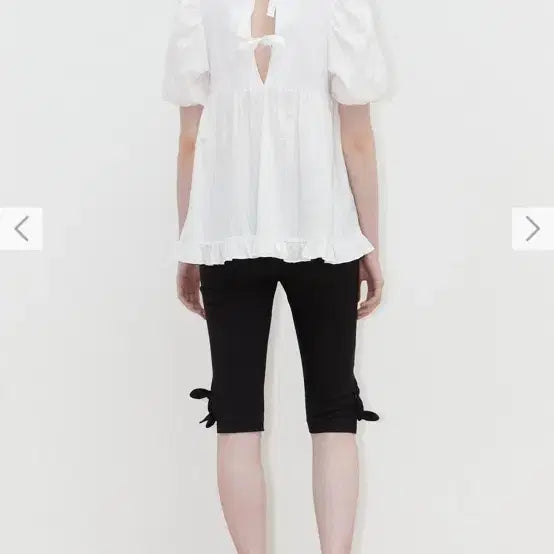 [BUNJANG] SINOON Square Neck Puff Blouse White / 시눈 스퀘어넥 퍼프 블라우스 화이트