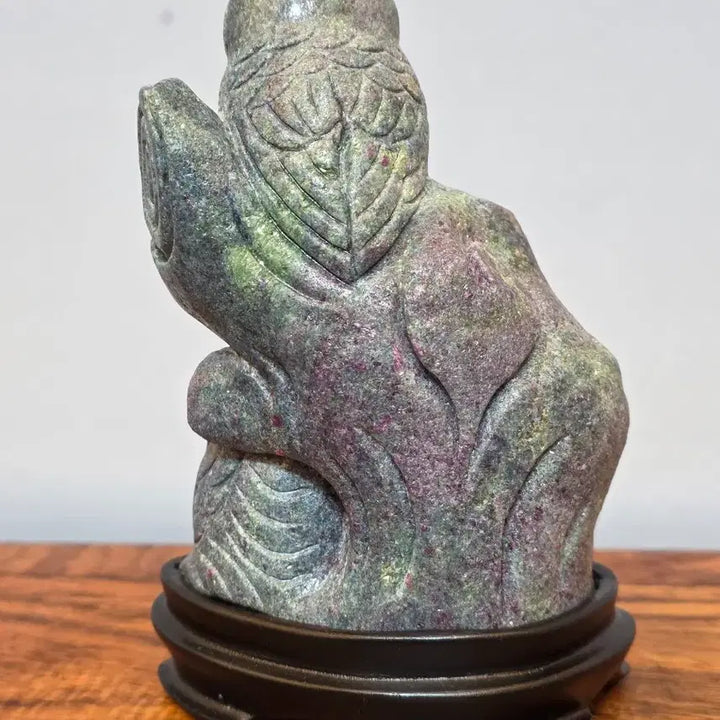 [BUNJANG] Beautiful Mineral Scholar Stone with Owl Detail / 26051003 예쁜 색과 부엉이 디테일이 고급스러운 광물 수석 팝니다