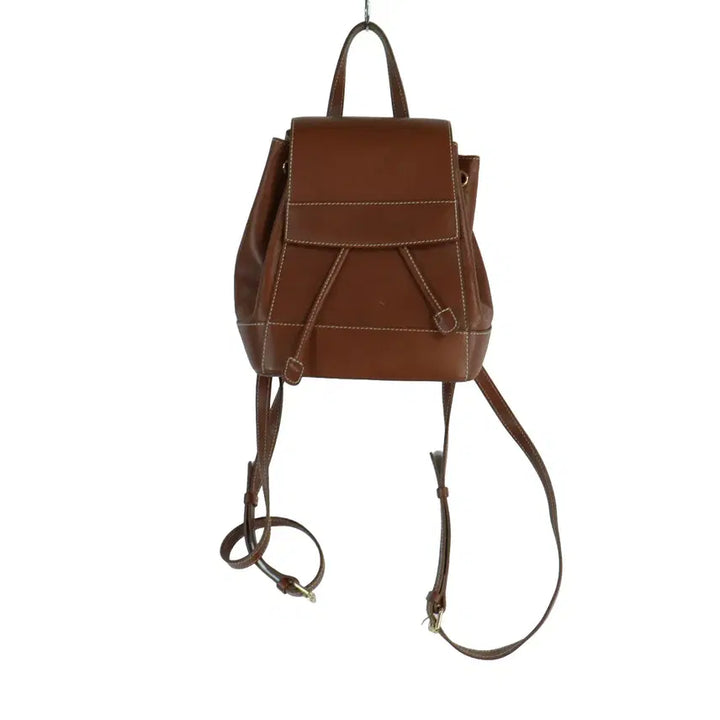 [BUNJANG] PROJECT J Genuine Natural Cowhide Mini Backpack Brown / 프로젝트제이 PROJECT J 정품 천연 소가죽 미니 백팩 브라운