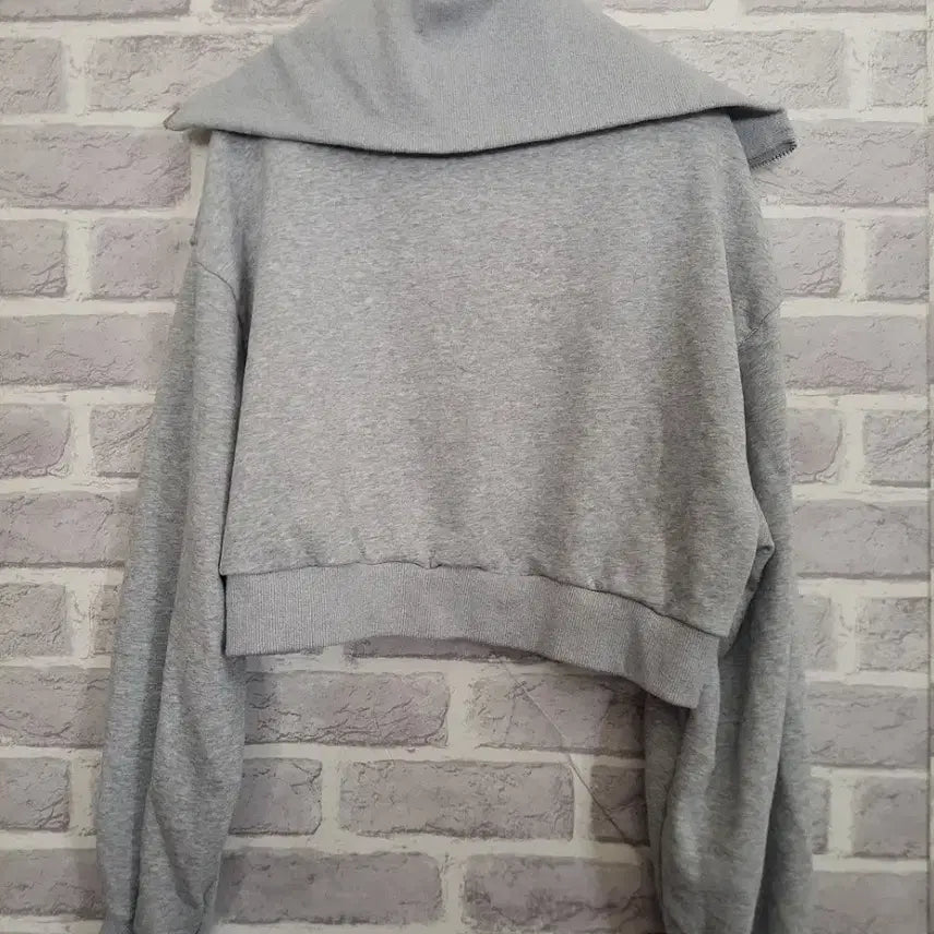 [BUNJANG] Gray Cropped Zip-Up Jacket / 그레이 크롭집업 자켓/알뜰한여우