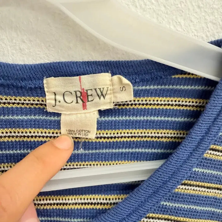 [BUNJANG] J.Crew Striped Waffle Long Sleeve (S) / 제이크루 스트라이프 와플 롱슬리브 (S)