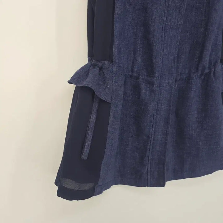 [BUNJANG] OLIVIA LAUREN Linen Vest Blue / OLIVIA LAUREN 마 조끼 블루