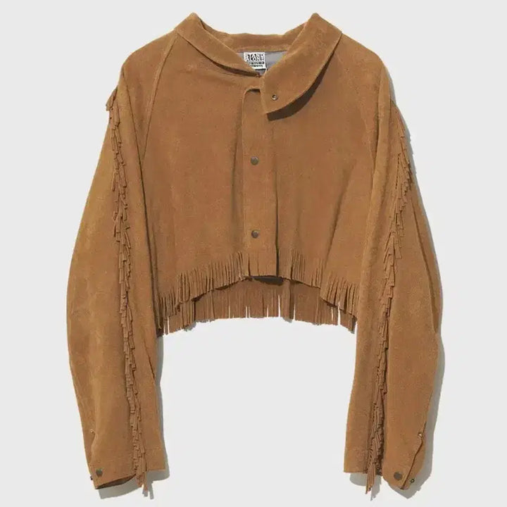 [BUNJANG] Standalone Suede Jacket with Fringe Detail / 스탠드얼론 스웨이드 지켓