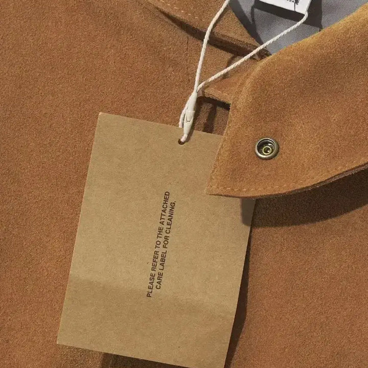 [BUNJANG] Standalone Suede Jacket with Fringe Detail / 스탠드얼론 스웨이드 지켓