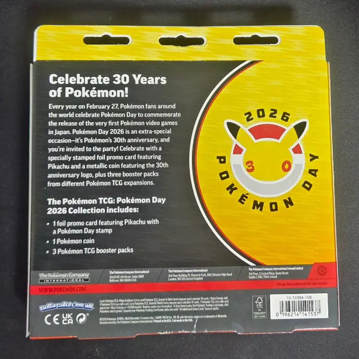 [BUNJANG] Pokemon 30th Anniversary 2026 Pokemon Day Collection Box (North America, Sealed) / 북미 포켓몬카드 30주년 2026 포켓몬데이 컬렉션 박스 미개봉