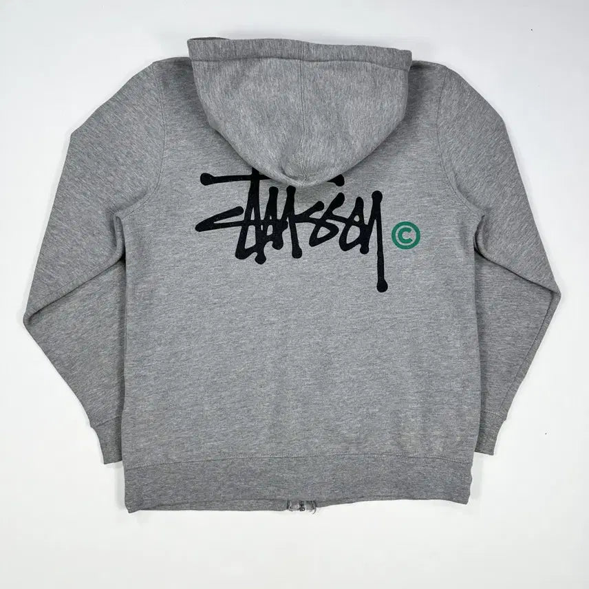 [BUNJANG] Stussy Old Archive Basic Hoodie Zip-Up Grey M / (M) 스투시 올드 아카이브 베이직 후드집업 그레이