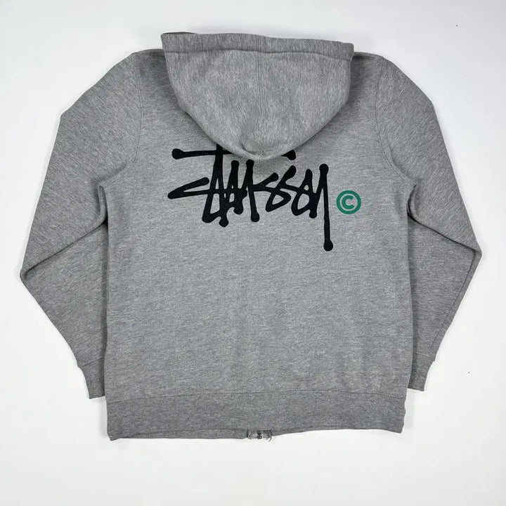 [BUNJANG] Stussy Old Archive Basic Hoodie Zip-Up Grey M / (M) 스투시 올드 아카이브 베이직 후드집업 그레이