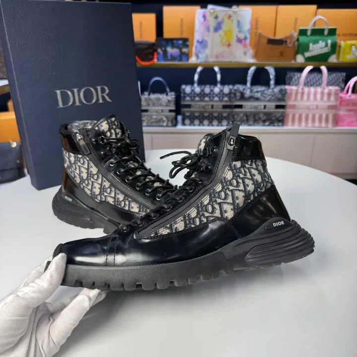 [BUNJANG] Dior Oblique Combat Walker Boots / {270} 디올 오블리크 컴뱃 워커 부츠