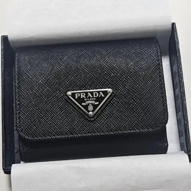 [BUNJANG] Prada Saffiano Bi-fold Wallet Black / 프라다 사피아노 지갑 (새상품)