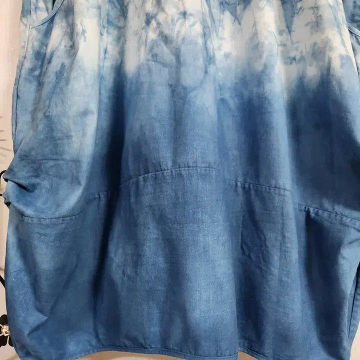 [BUNJANG] Natural Dyed Cotton Jar-Type Dress Size 77 / 새것)천연염색 코튼 항아리형 원피스77